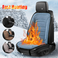 Factory Hot Sale Universal 12V/24V Heated Car Seat Cushion Cover Soft Plush Front Rear Car Seat Cover Warmer Winter Seat Cushion