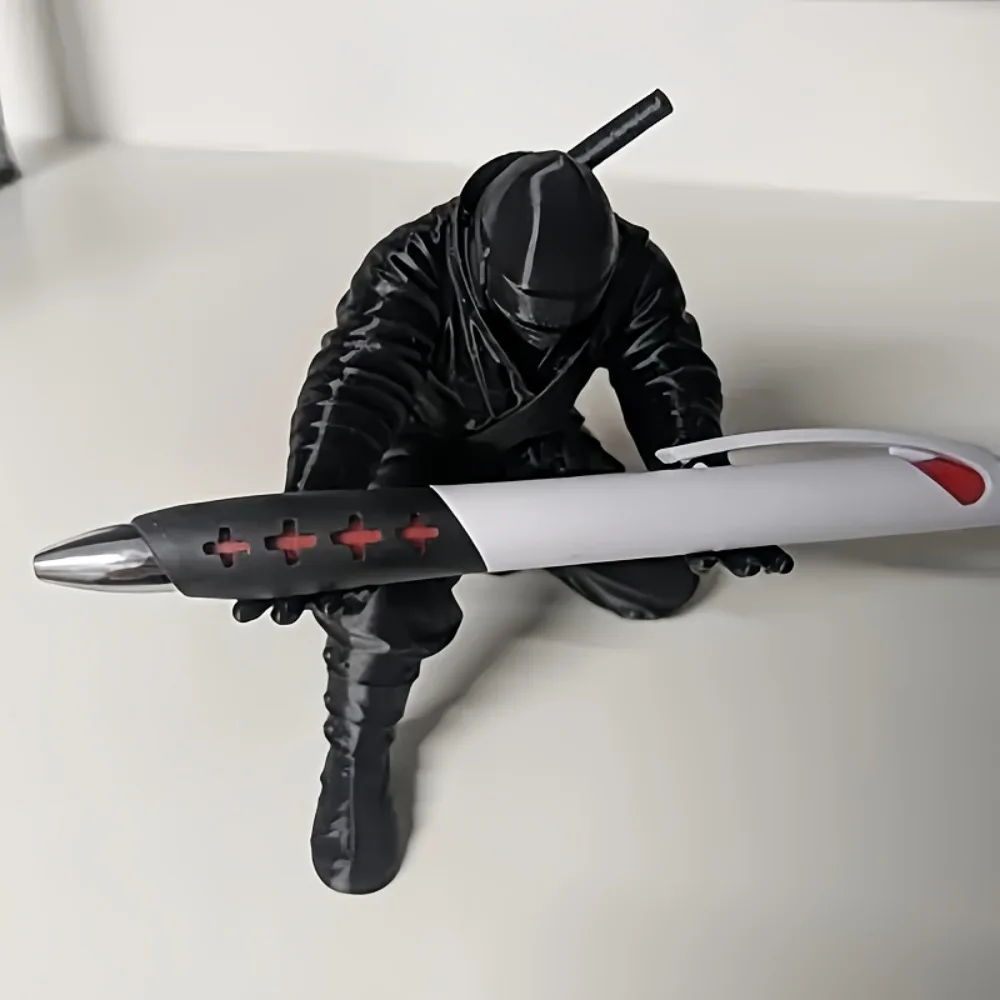 Exquisite Funny Ninja Ornaments Creative Decorations Pen Holder Multi-functional 3D Printing Warrior Ornaments Desk Decoration