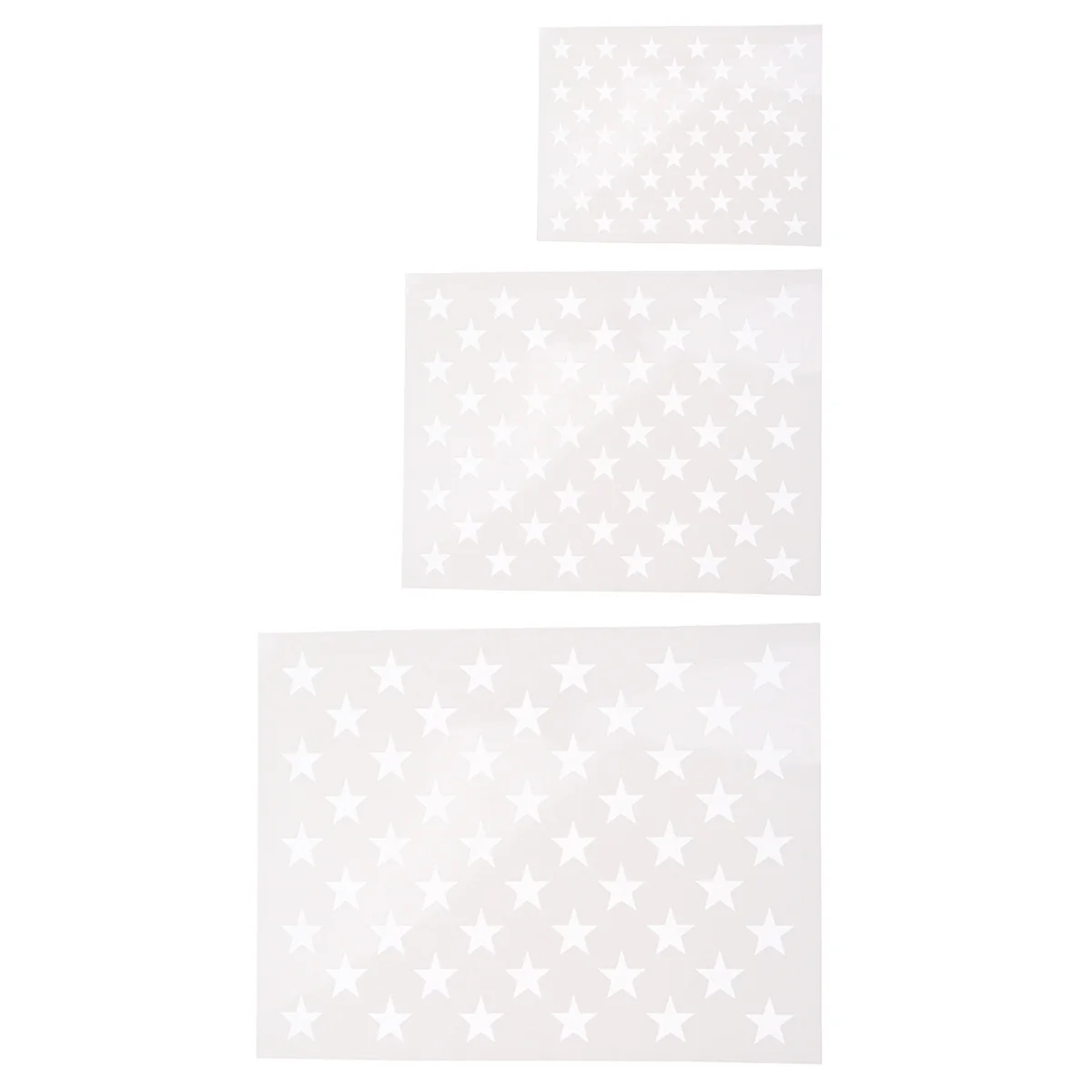 Set di stencil per disegno a stella da 3 pezzi Modelli cavi in plastica premium per pittura murale fai-da-te su legno, tessuto, vetro, metallo, cemento