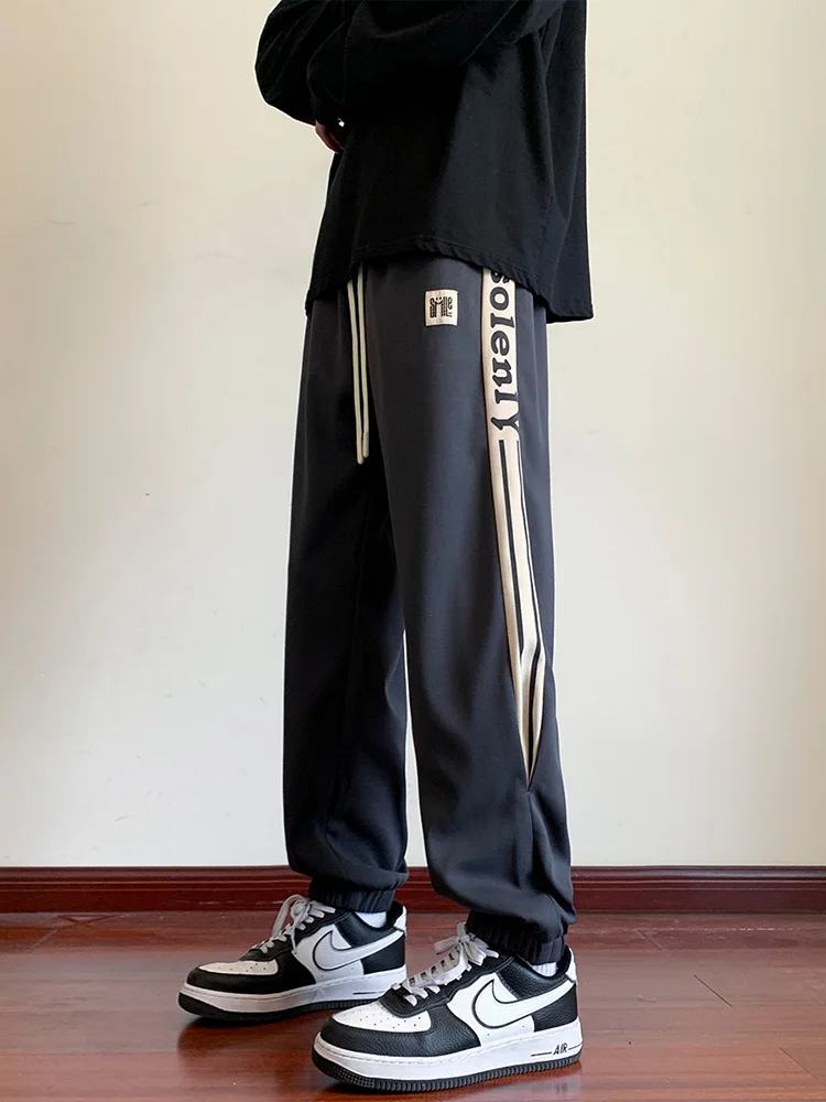 

Американские ретро-брюки оверсайз для мужчин: весенне-осенние, свободные, спортивные, модные, молодежные, в стиле Vitality