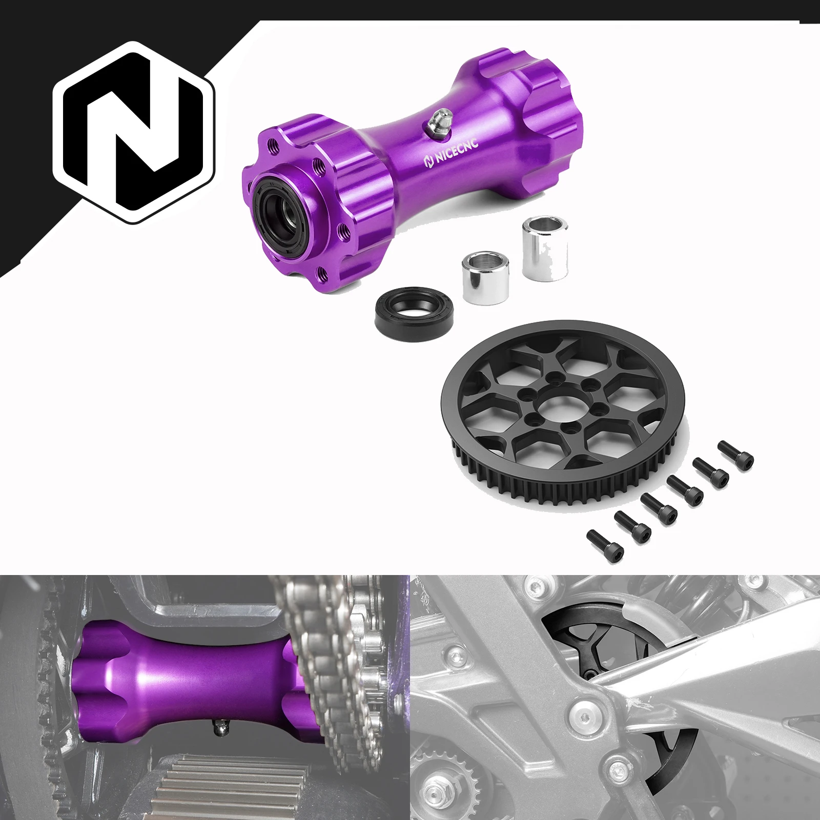 

NICECNC For Surron light bee X light bee S Segway X160 Segway X260 2024 2025 Electric Bike Middle Drive Axis & Secondary Pulley