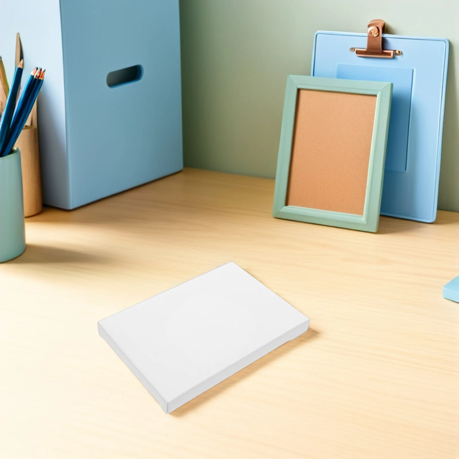 50Pcs Kraft Paper Postcard Box Card Storage Organizer Blank Envelope Holder Mailing Package Greeting Card Photo Paper Container