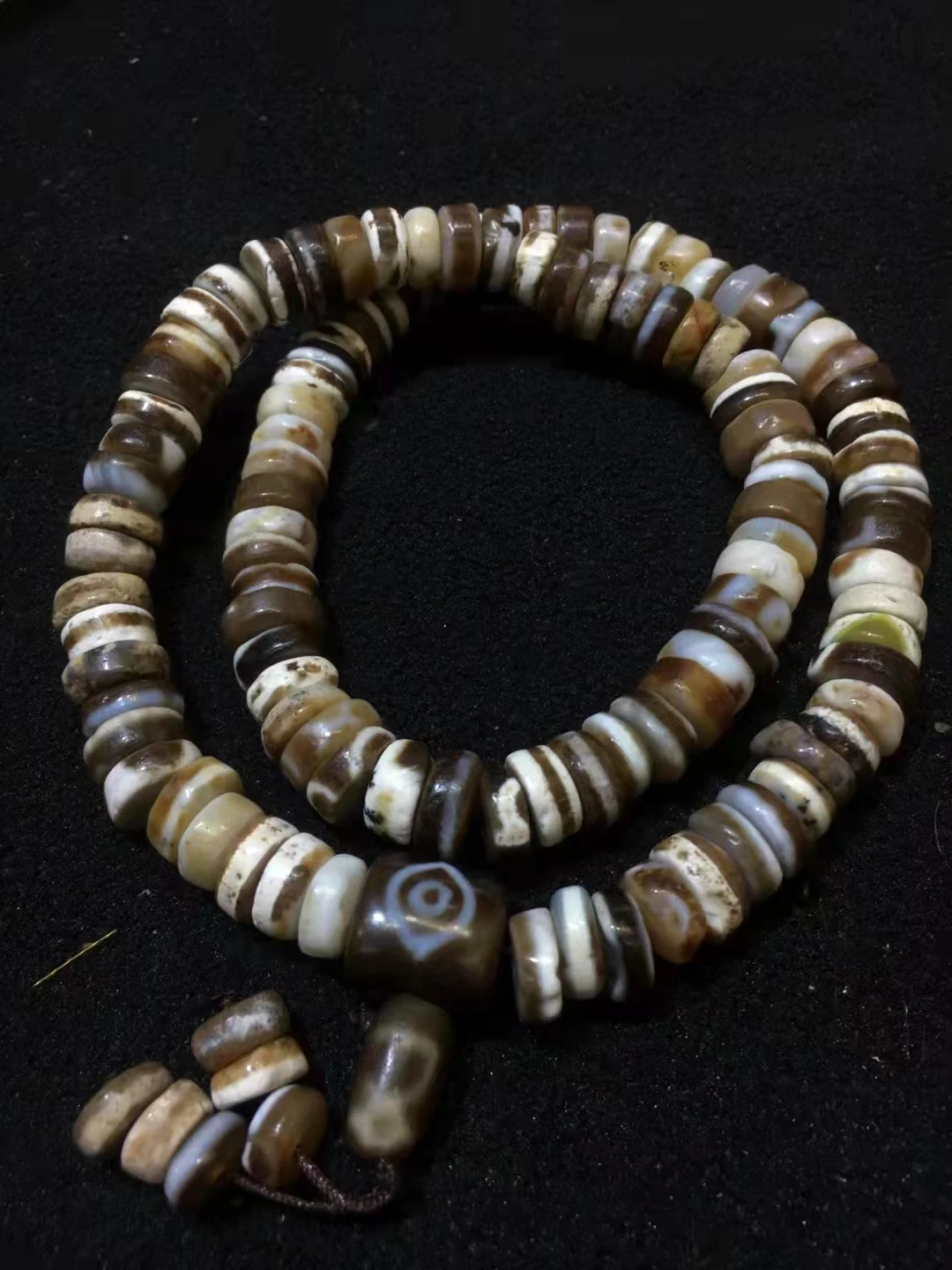 1pcs/lot premium quality Rare weathered calcification Old agate dzi bead sliced ​​broken beads bead bracelet with beads jewelry