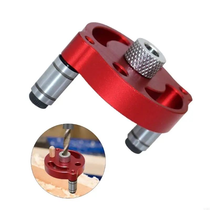 L8RC Aluminum Woodworking Vertical Hole Doweling Jig Self Centering Drill Guide Locator Tool 3-10mm Carpentry Furniture