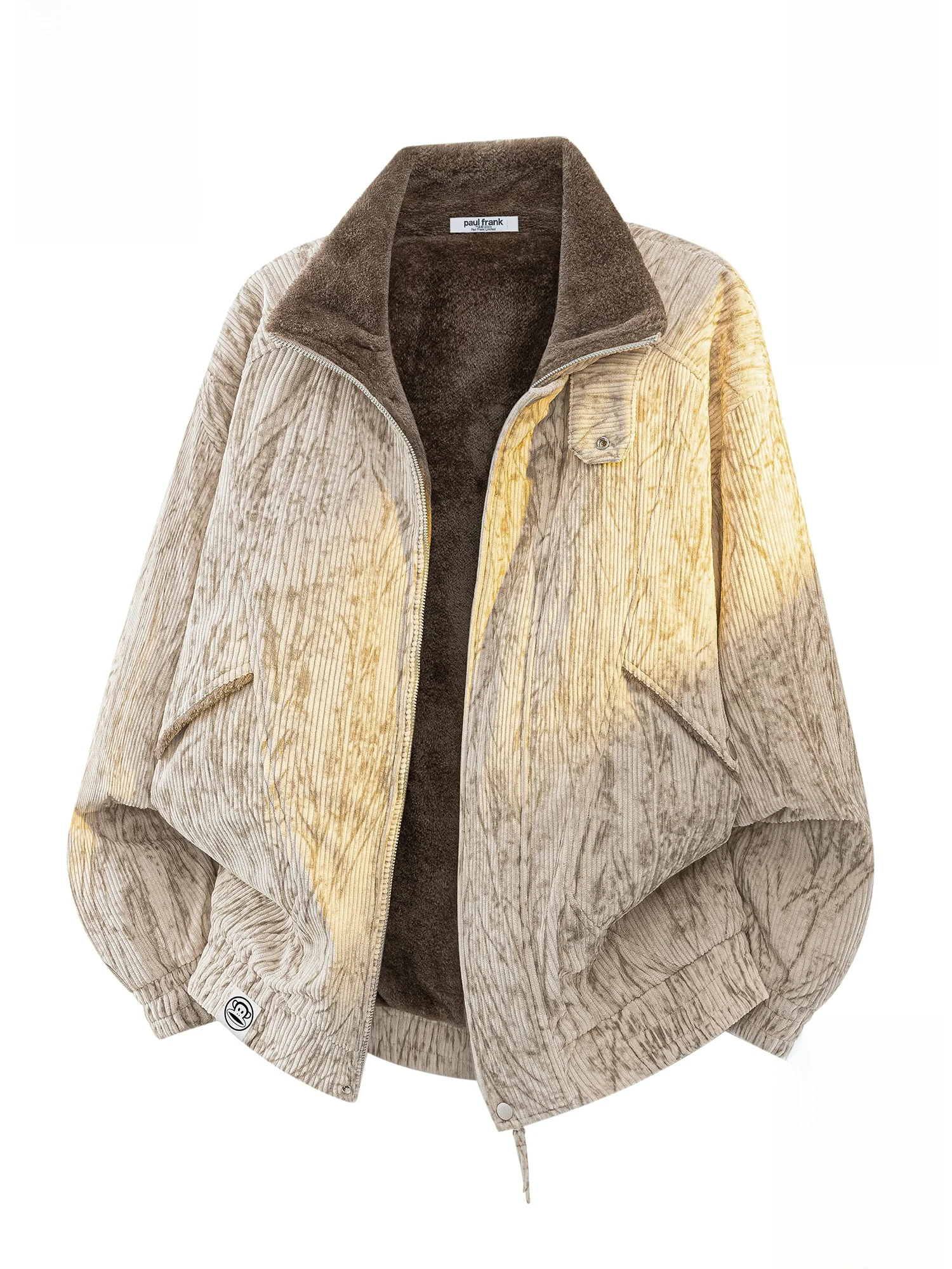 

PaulFrank Winter New Fce Lined Stand Collar Cotton Jaet Men's American Corduroy Loose Cotton Coat Youth Faion Warm Thi...