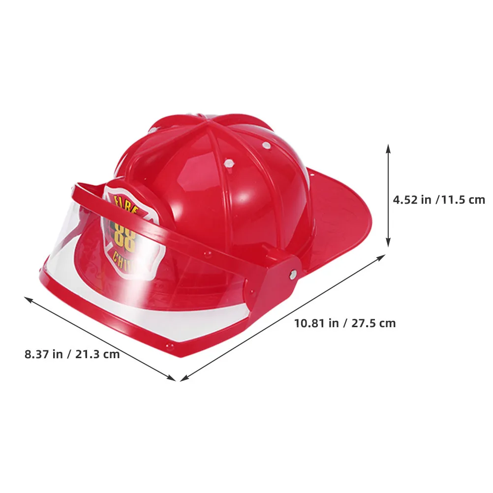 2 Stück Kinder-Feuerwehrhelm, leuchtende Farben, ABS-Material, bequeme Passform, Cosplay für Jungen und Mädchen, Party-Requisiten, Bühnenauftritt