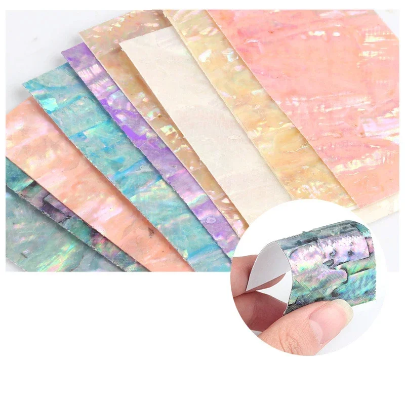 1Pc Shell Abalone 3D Gradient Mermaid Flakes Nail Foil Pearl Adhesive DIY Nail Art Stickers Decals