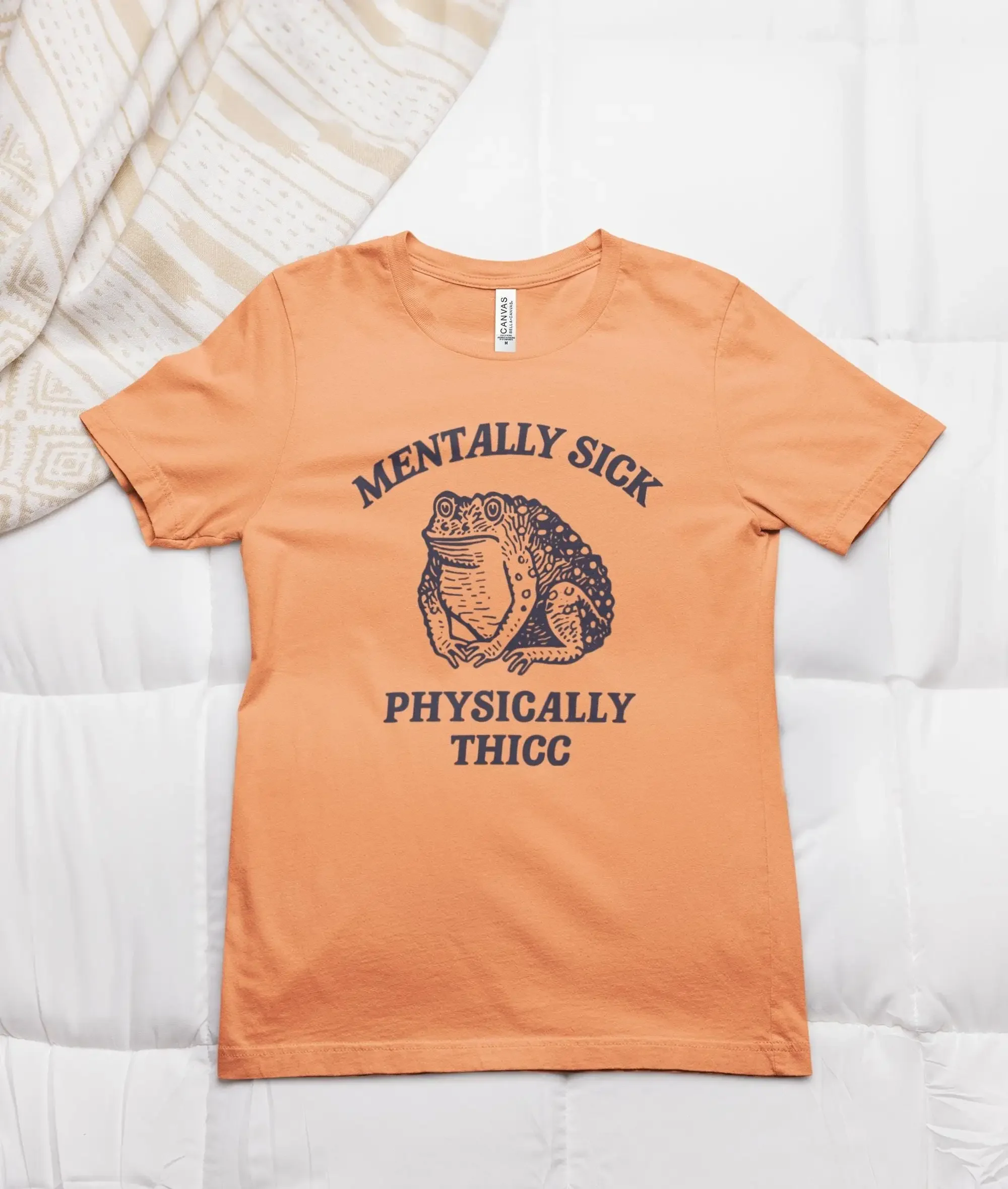Mentally Sick Physically Thicc T Shirt Funny Mental Health Gym Thick Thighs Save Lives Bella Canvas Fitness Pump Cover