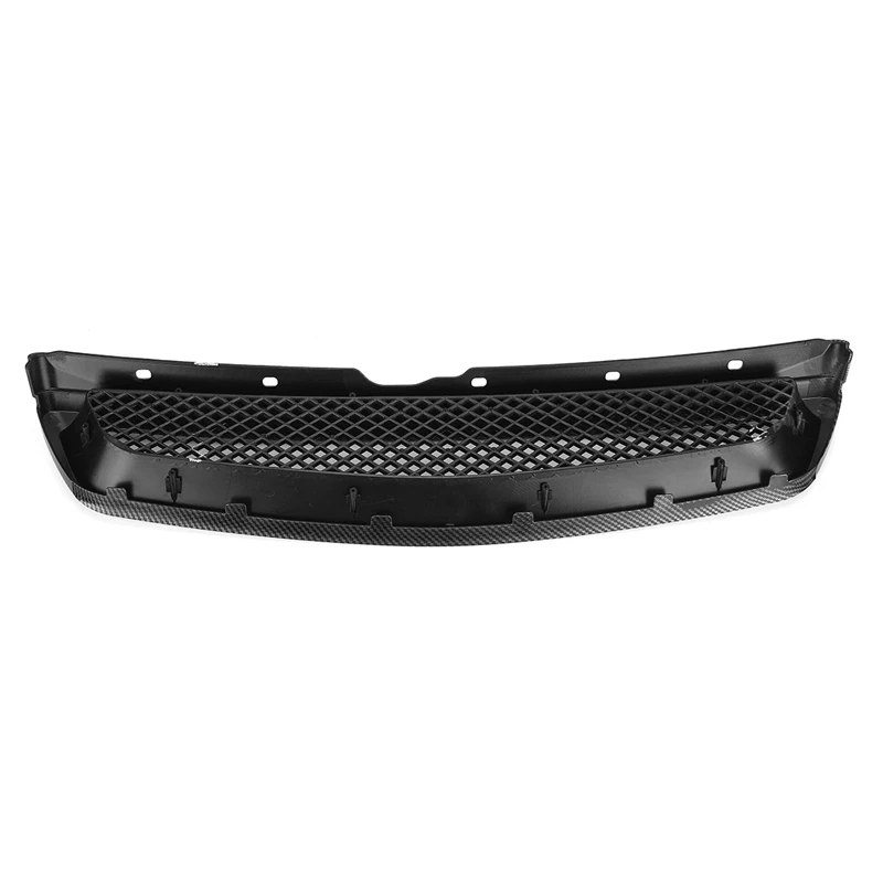 EK T-R Style Front Bumper Hood Mesh Grill Grille For Honda Civic EK CX DX EX HX LX Type R 1999-2000 Carbon Fiber Look