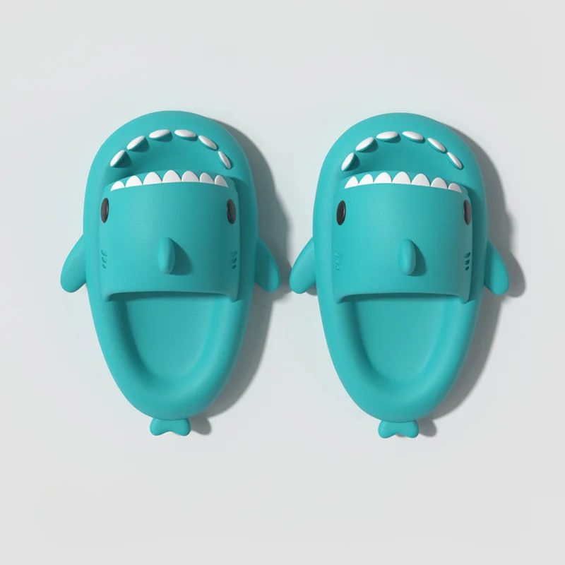 Kids Shark Slippers Soft Sole Indoor Outdoor EVA Non-slip Slippers Fashion Children New Cute Cartoon Boys Girls Beach Slides