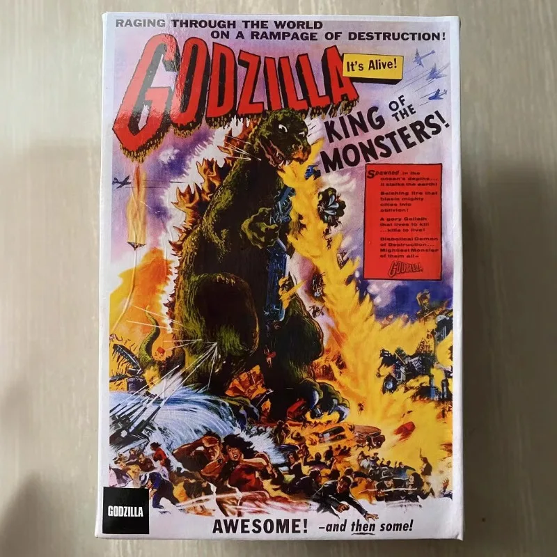 Boxed New Classic Anime 1956 Movie Poster Version Godzilla Dinosaur Kawaii Figure PVC Model Toys Doll Ornament Gifts