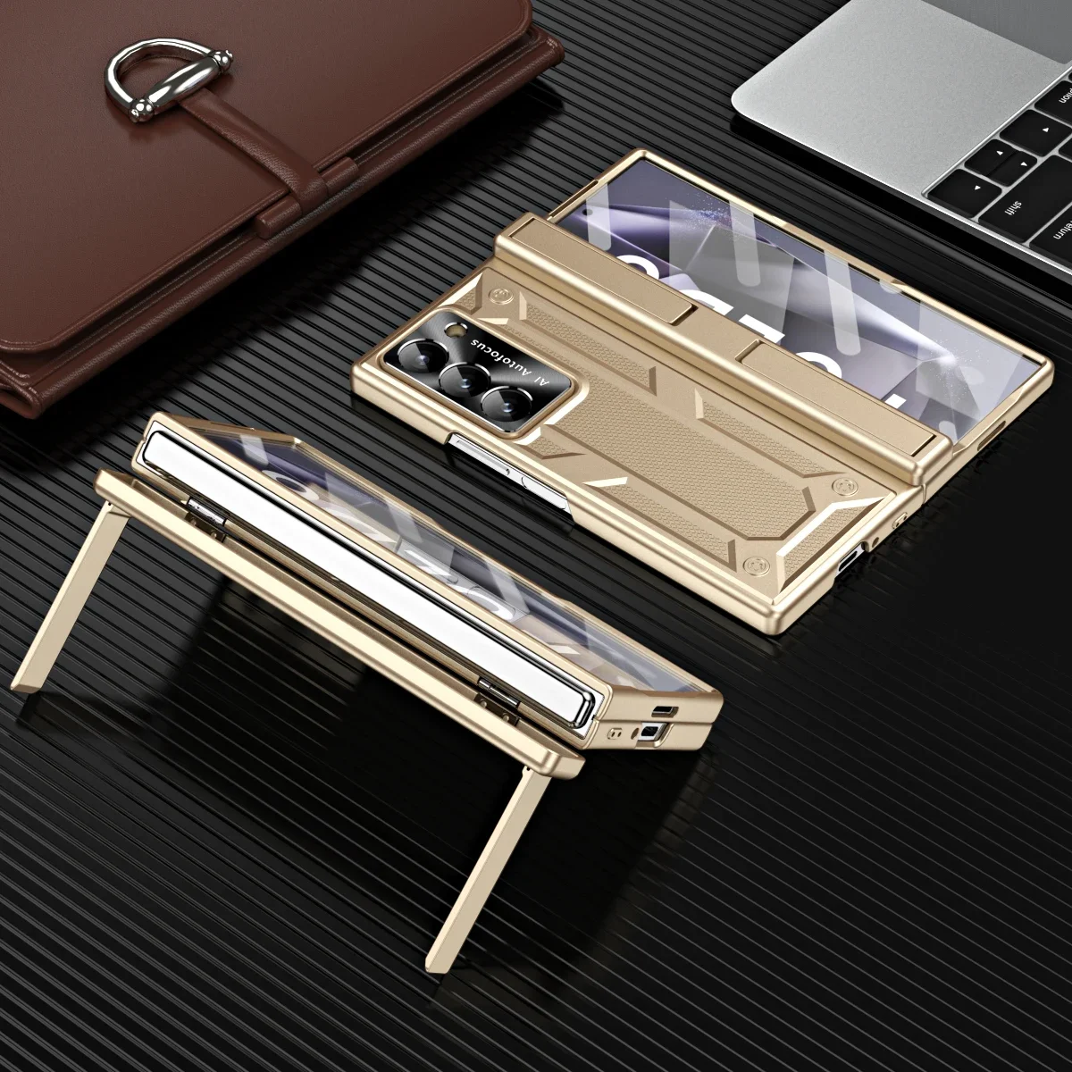 For Samsung Galaxy Z Fold 6 5 4 Case Hinge Armor Shockproof Hybrid Rugged Stand Magnetic Full Protector Glass Film Folding Cover