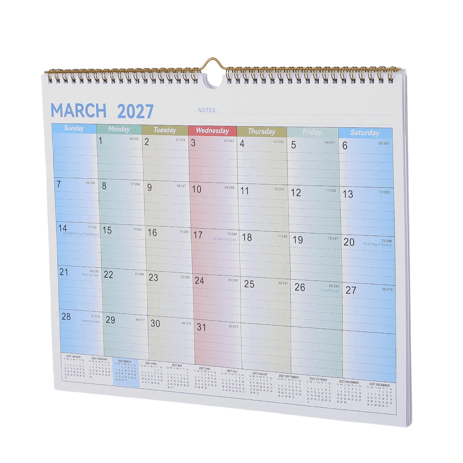 

18 Month Wall Calendar 2026-2027 Minimalist English Planner for Home Office Family Schedule Monthly Academic Year Hanging
