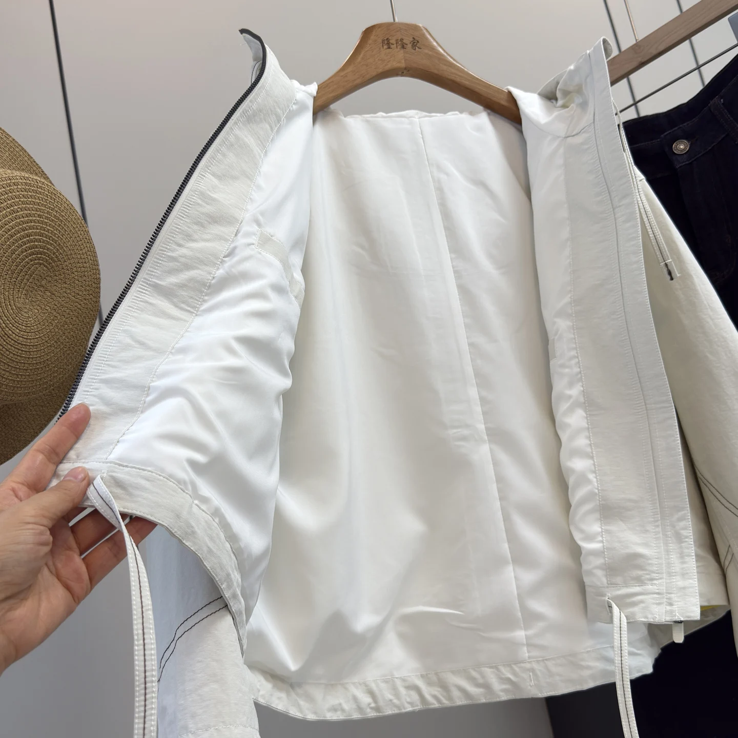 

LU Ветрозащитная ор Повседневная хлопковая рабочая одежда свободного покроя с капюшоном и шнурком для женщин Faionable и Sli