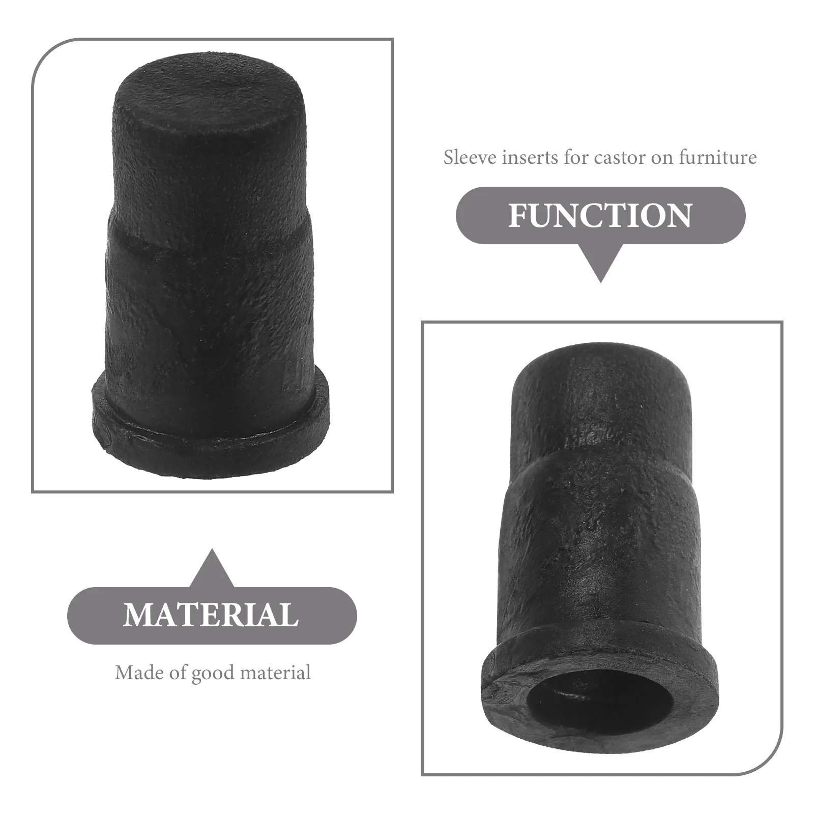 

20pcs Replaceable Insert Socket Caster Sleeve Inserts Replacement Durable Abs Stem Caster Inserts For Chair Legs niture Legs
