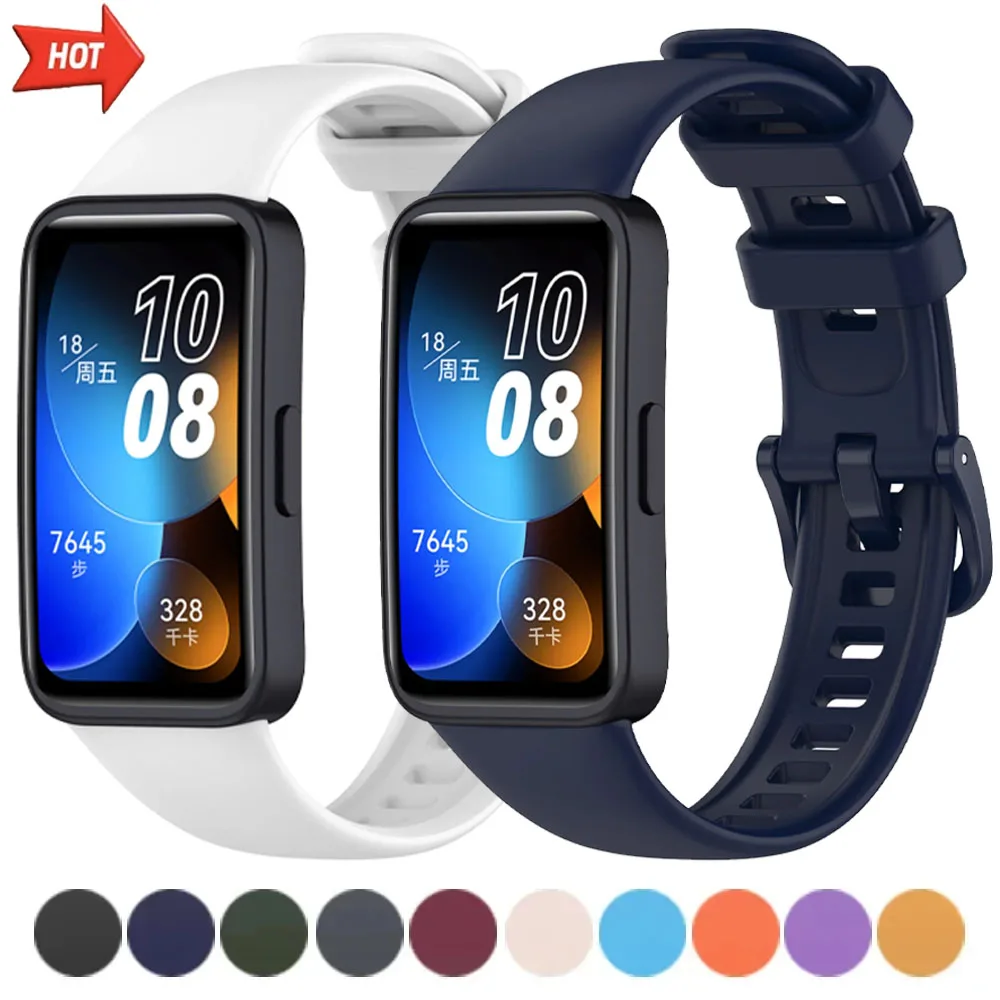 Siliconen Band voor Huawei Band 10/9/8 Sport Zacht Ademend Horlogeband Armband Correa voor Huawei Band 10 9 8 Correa Accessoires