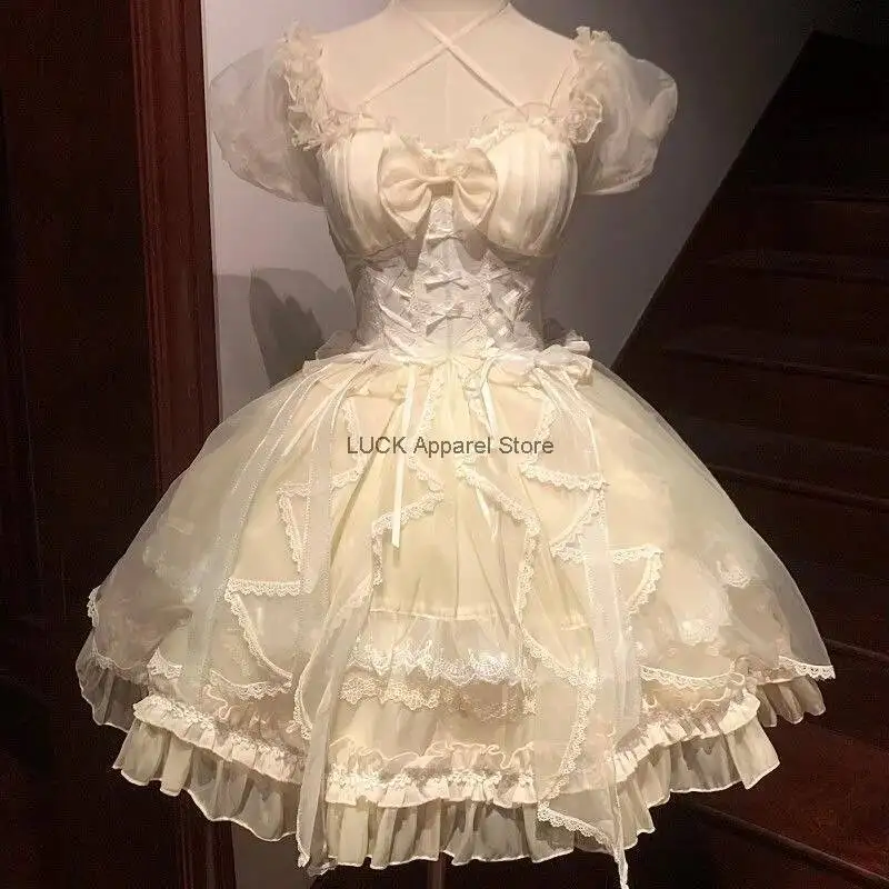 فستان الأميرة كوس لوليتا كات زجاج فانتاسي لاند [حجز كامل] فستان الأميرة Amway 28 أكمام يد على شكل زهرة رأس أغنية