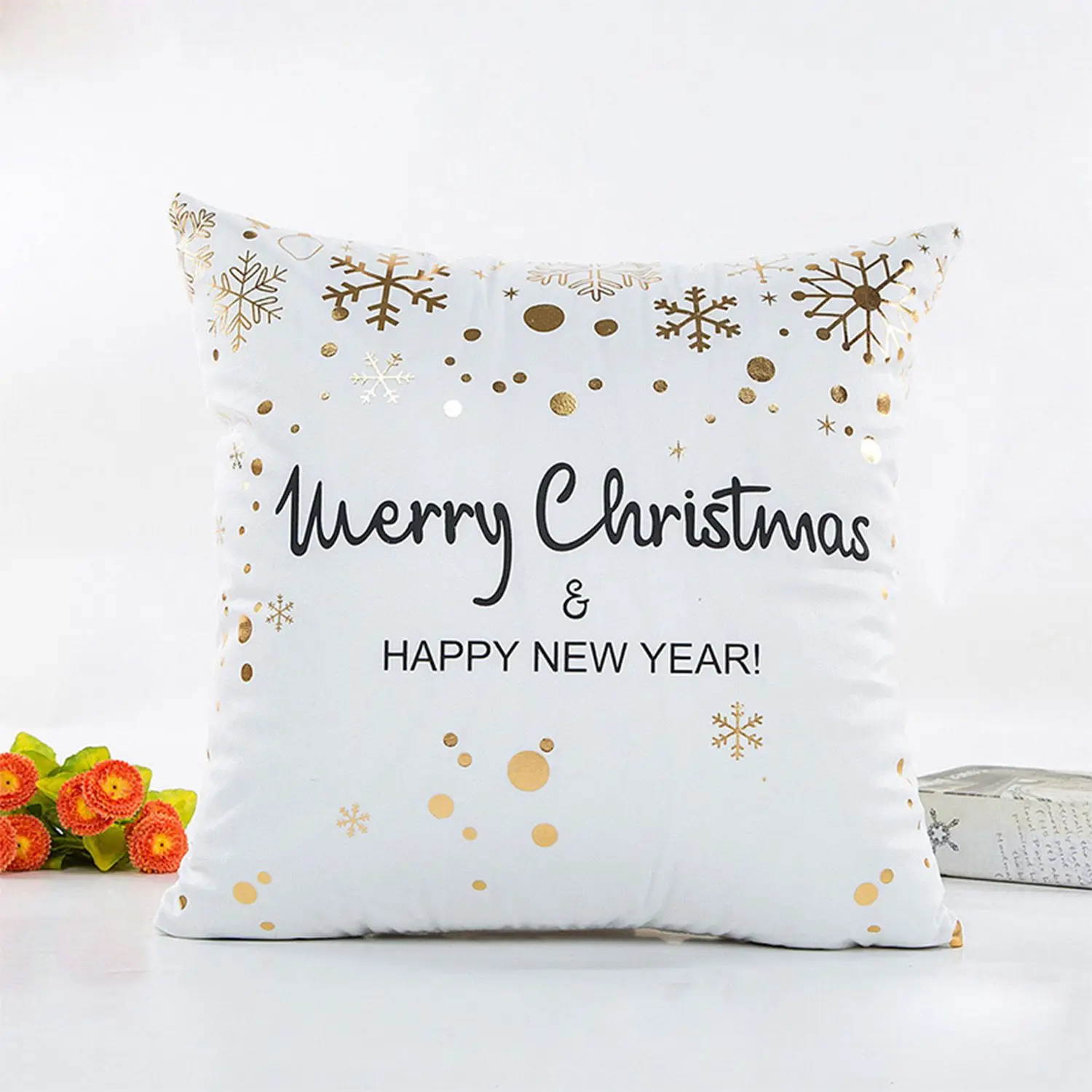 

45x45cm Christmas Decorations Pillowcase For Home Santa Clause Merry Christmas Party Decorations B