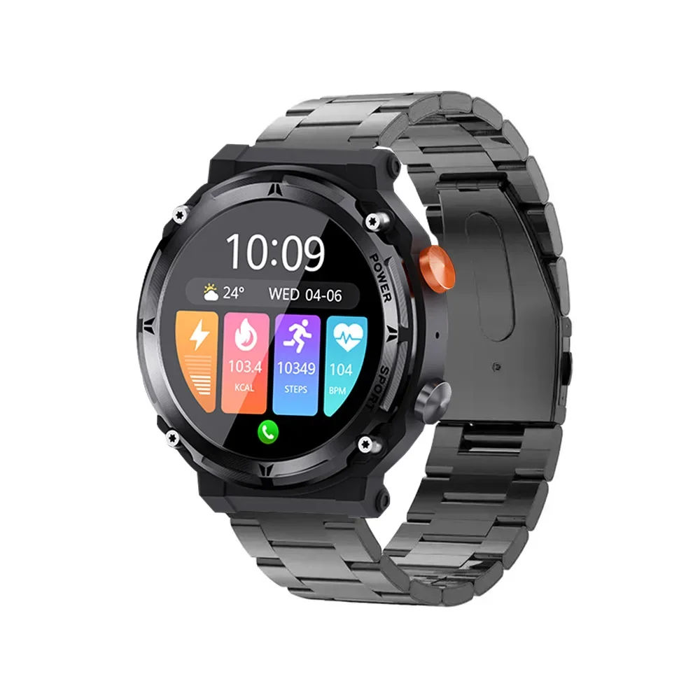 C21 Pro Smart Watch for Men Outdoor Sport BT Call 1 ATM Waterproof Stainless Steel 2024 Hombre Reloj Smartwatch