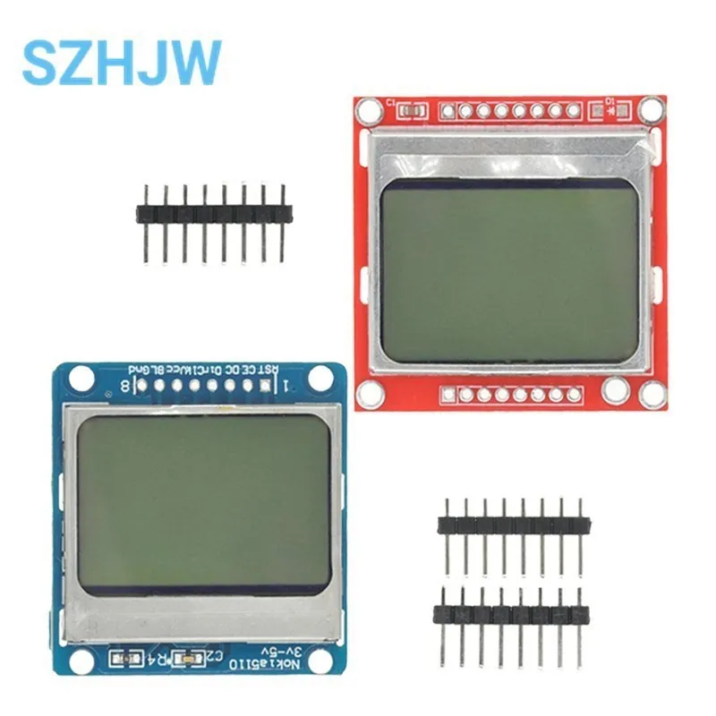 Smart Electronics LCD Module Display Monitor Blue Backlight Adapter PCB 84*48 84x84 Lcd 5110 Nokia 5110 Screen