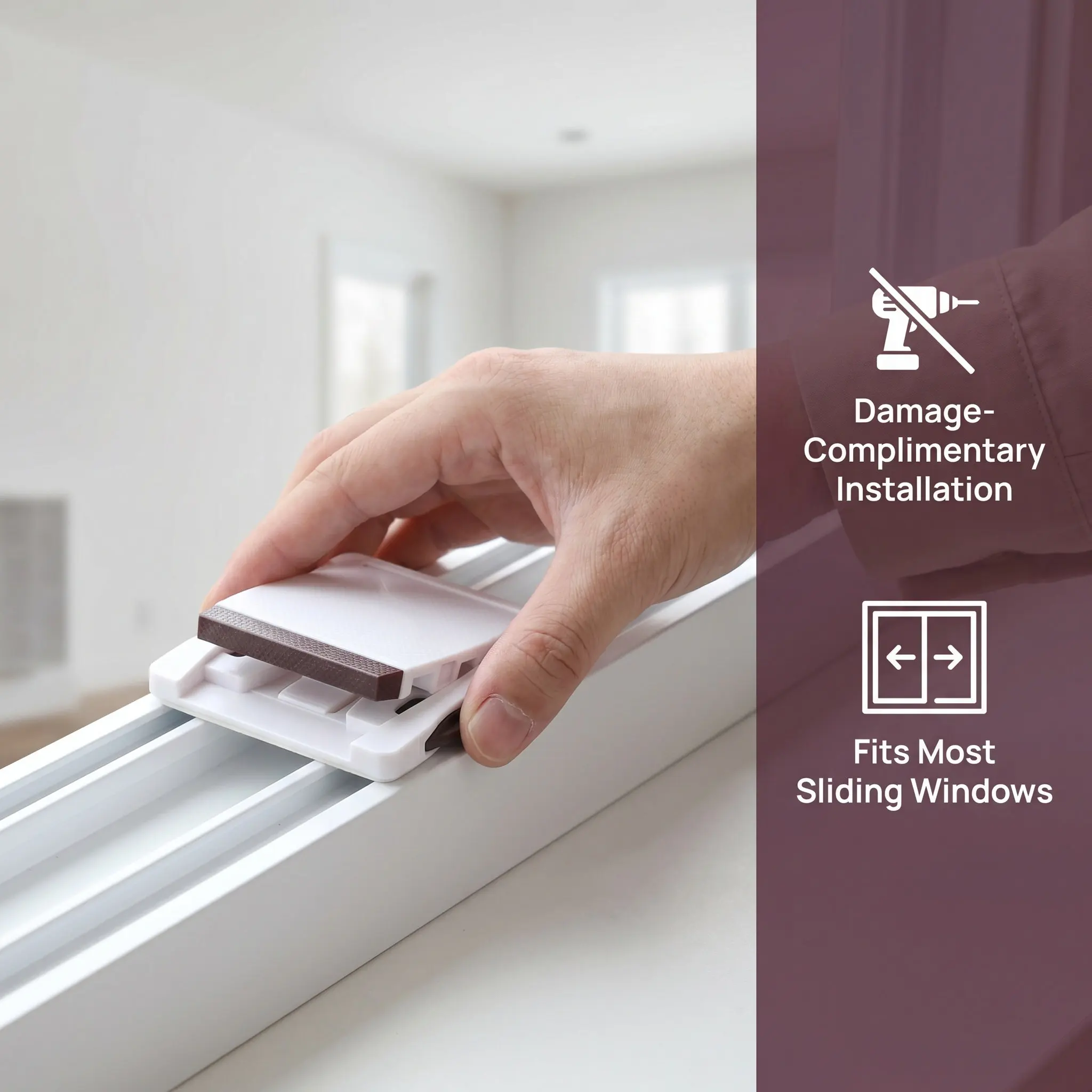 2Pcs Sliding Door Lock Child Safety Window Lock Limiter Baby Proof Window Locks for Sliding Windows Adjustable Ventilation No
