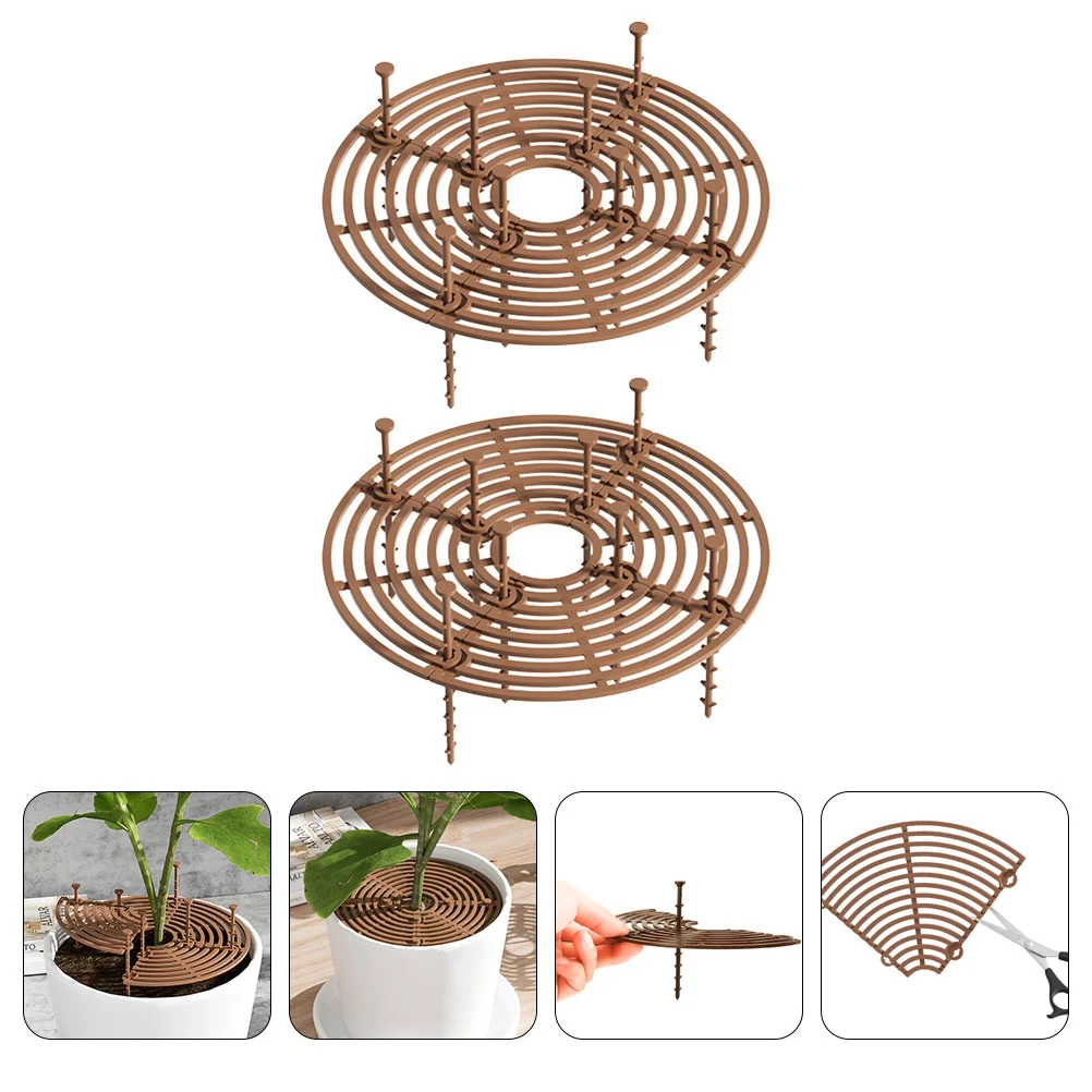 

2 Pcs Flower Pot Soil Cover Protector Plant Grid Garden Supply Flowerpot Dog Digging Stopper Plastic