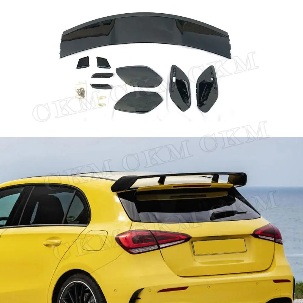 

ABS Material Gloss Black Rear Roof Spoiler Lip Wings For Mercedes Benz A Class W177 A220 A250 A35 Hatchback Spoiler 2019 2020