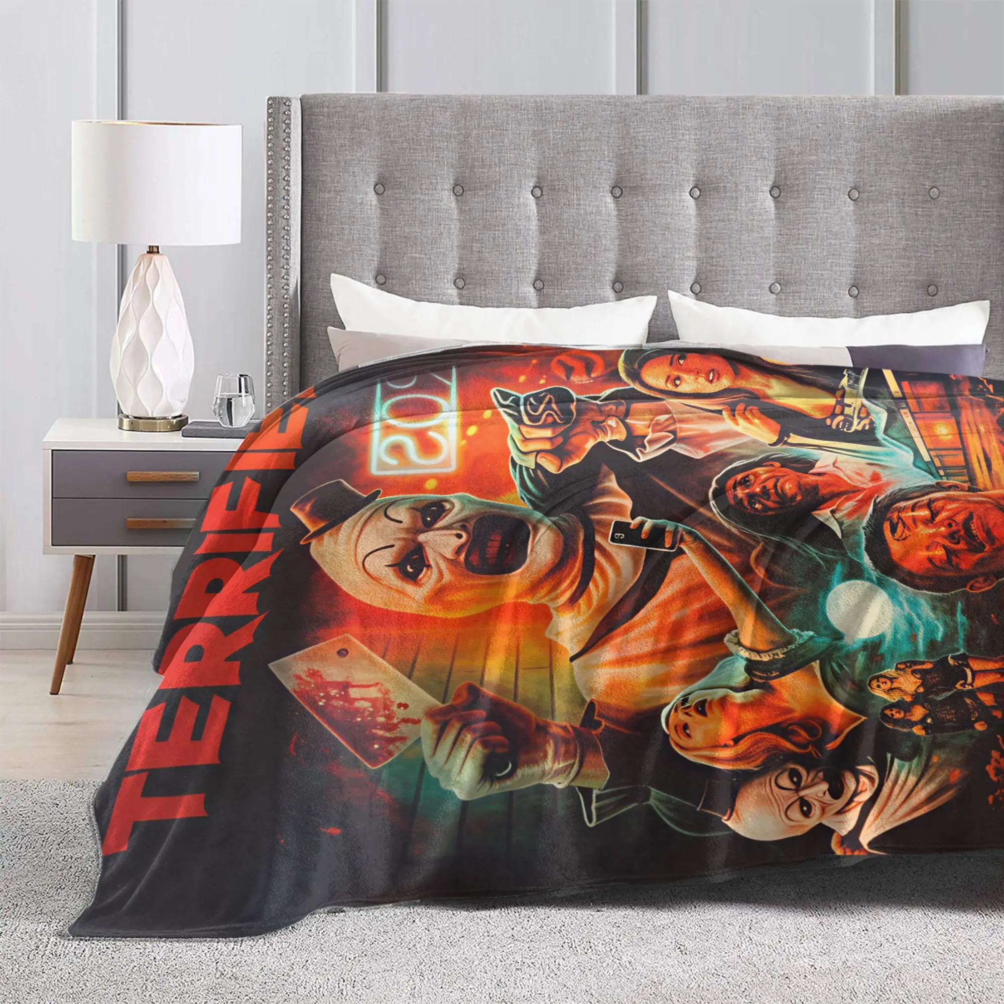 Super Warm BlanketBoy Girl Airplane Travel Terrifier 4 Halloween Bedding Throws Bedspread For Couch Bed Graphic Sofa Bed Cover