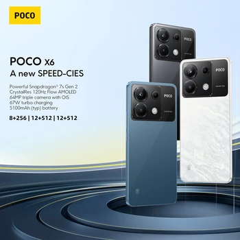 POCO X6 글로벌 버전 5G 스냅드래곤 7s 2 세대 NFC, 6.67 인치 120Hz AMOLED 디스플레이, 5100mAh 67W 터보 충전 64MP 카메라, POCOX6 5G Best5 POCO X6 글로벌 버전 5G 스냅드래곤 7s 2 세대 NFC, 6.67 인치 120Hz AMOLED 디스플레이, 5100mAh 67W 터보 충전 64MP 카메라, POCOX6 5G Best5