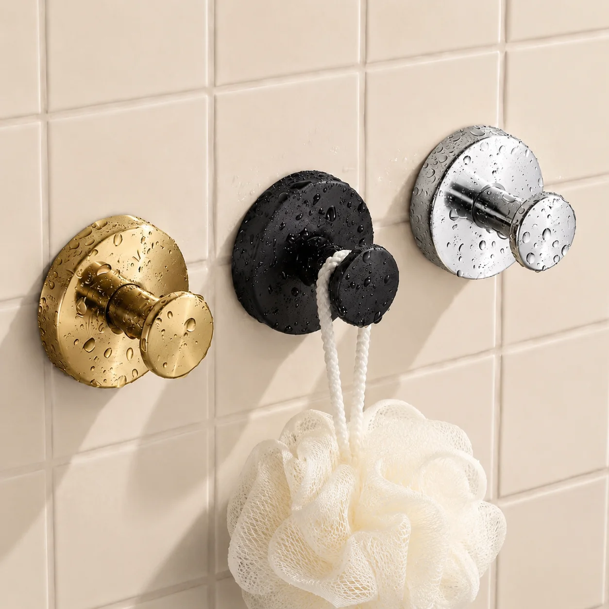6/1PC Stainless Steel Suction Cup Hooks Punch-free Wall Mounted Hook Hanging Towel Holder Bathroom Kitchen Vacuum Suction Cup