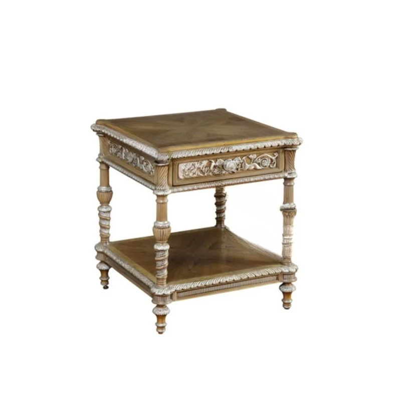 

Castle living room carving, coffee table European mahogany, gold-painted villa model room, coffee table furniture