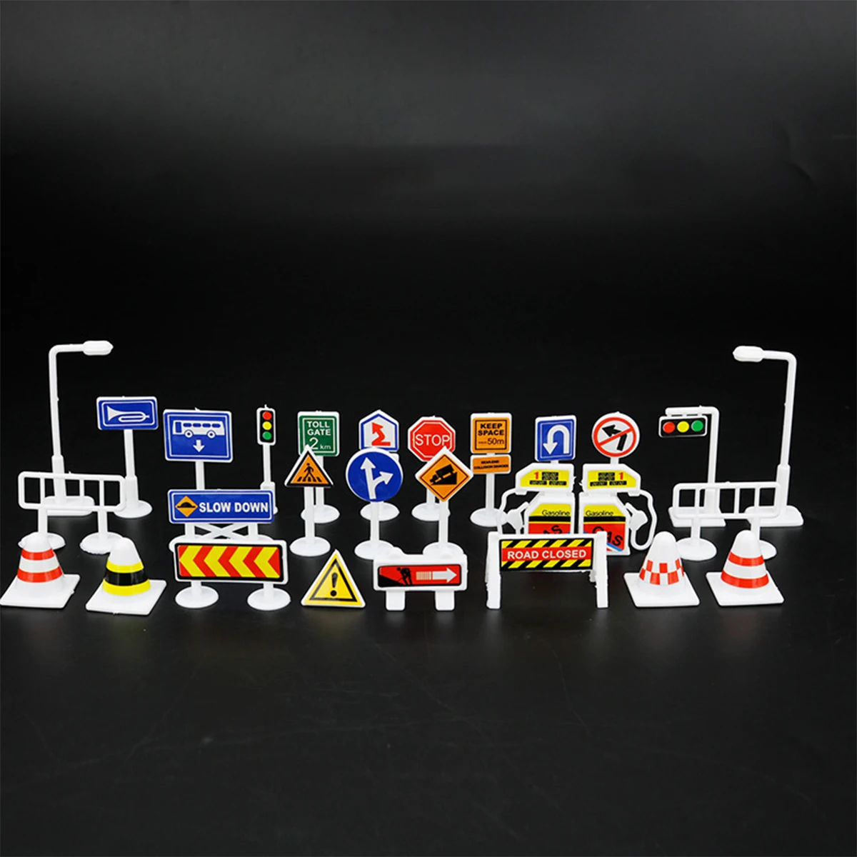 

112 Pcs Signs Developmental Toy Realistic Colors Educational Warning Street Logo Road Children Educational Toy Children On