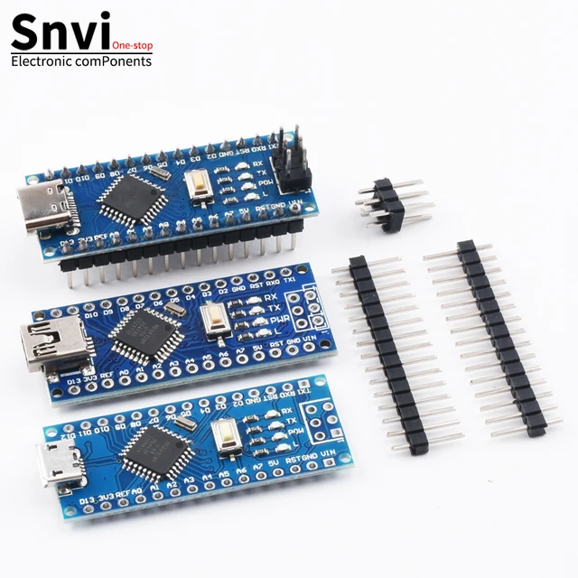 Płytka rozwojowa Snvi Nano V3 dla Arduino Nano ATmega328P, Nano 3.0 CH340 USB Type-C Micro Mini Kontroler dla Arduino IDE