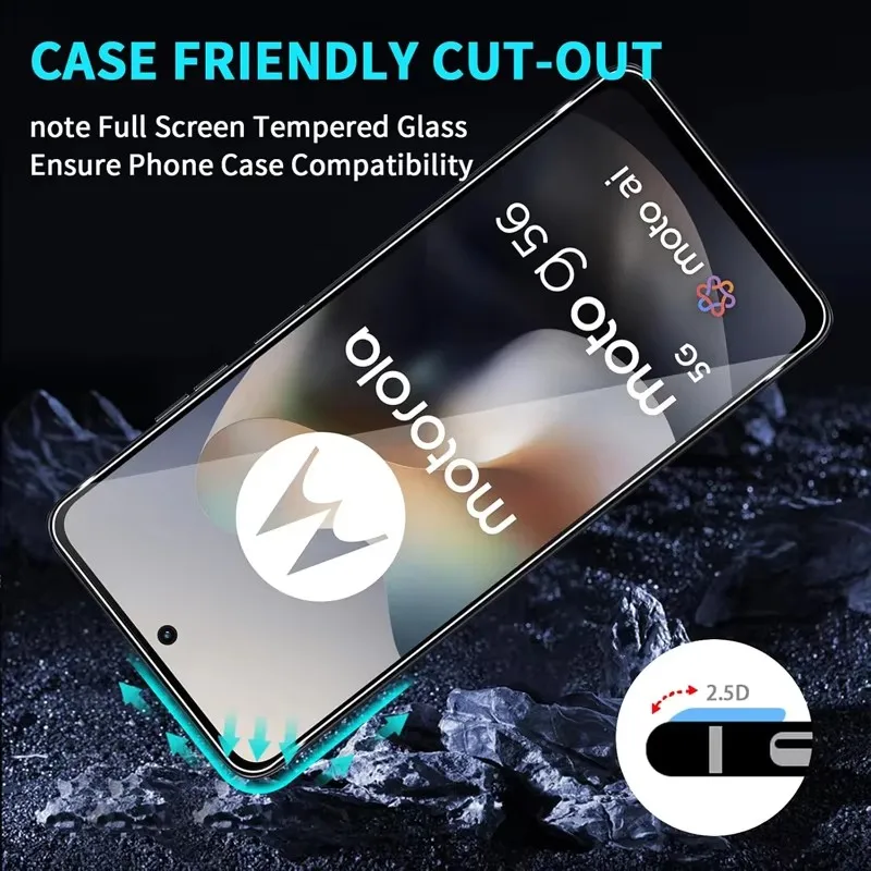 4PCS Tempered Glass For Motorola Moto G04 G05 G06 G15 Power G35 G45 G55 G75 G56 G86 G67 5G Screen Protector Film Clear Glass