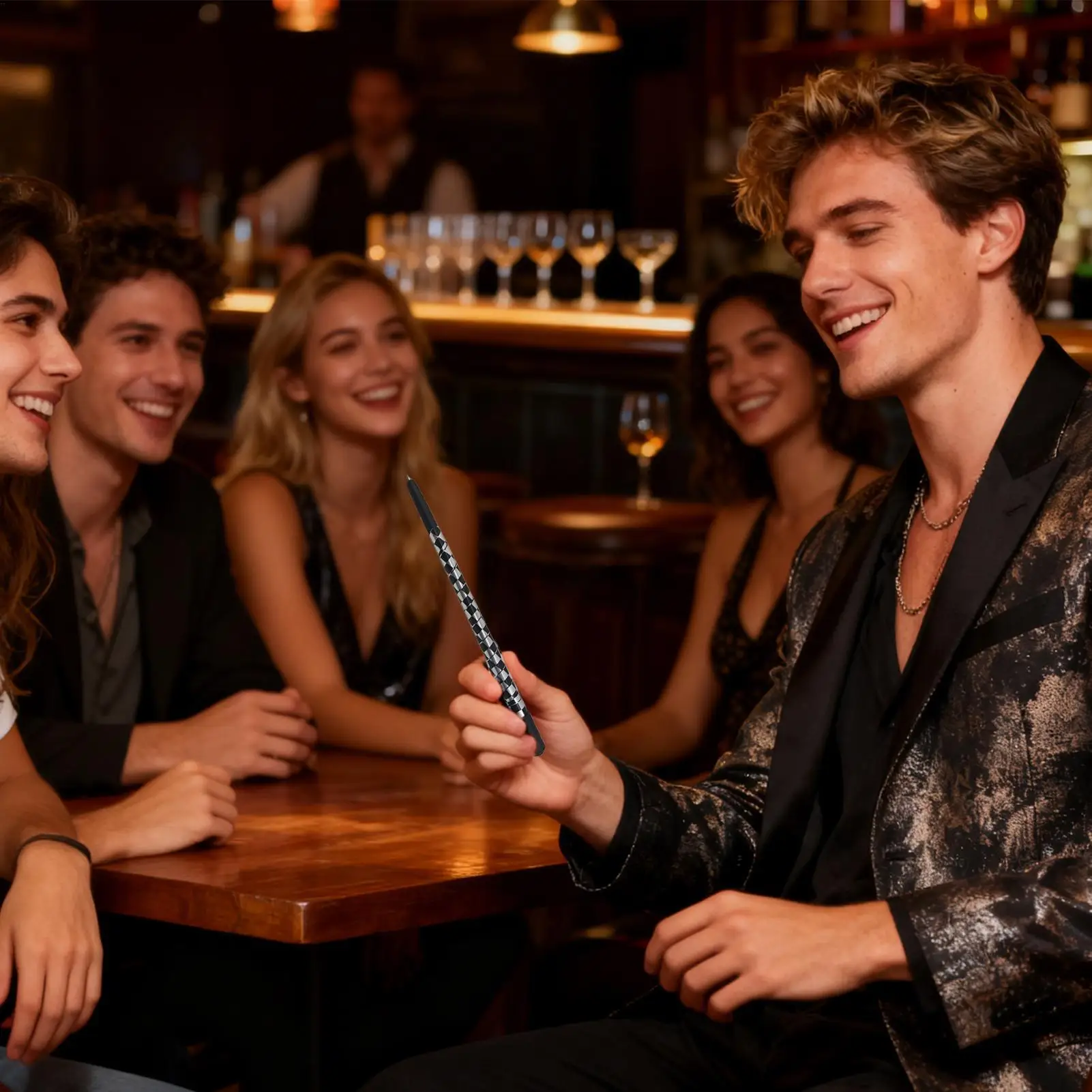 Magician Toy For Kids Pen To Necklace Chain Stage Stuffs Close-Up Performance For Kids Birthday Party Family Gatherings Outdoor