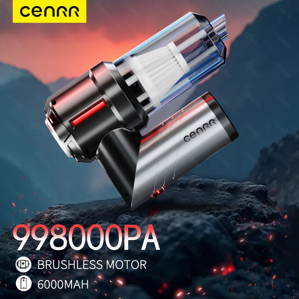 

CENRR 998000PA Car Vacuum Cleaner Powerful Portable Handheld Vacuum Cleaner Strong Suction Wireless Car Cleaner Home Appliance