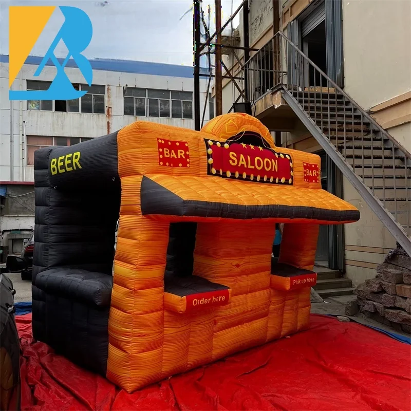 Dmuchany powietrzem gigant reklamowy wysadza Tiki Bar na zabawki z motywem imprezowym