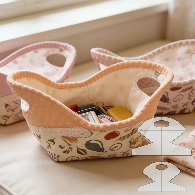 YOMDID 1pc Storage Basket Quilting Template DIY Transparent PET Sewing Template - Templates for Precise Patchwork, Fabric Crafts