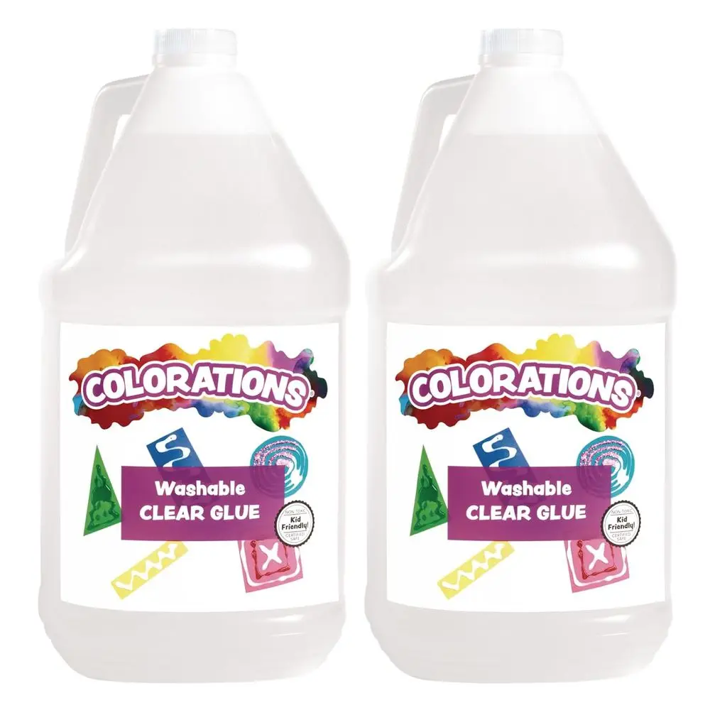

Washable Clear Glue, 2 Gallons, Dries Clear, Gluing, Crats, School Supplies, Oice, Home, Classroom, Projects, Washable School Gl