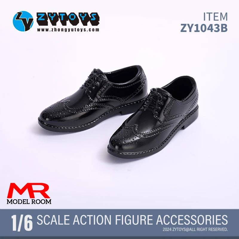 ZYTOYS ZY1043 1/6 Scale Male Brogue Suit Leather Shoes Hollow Shoes Model Clothes Accessory Fit 12\'\' Soldier Action Figure Body
