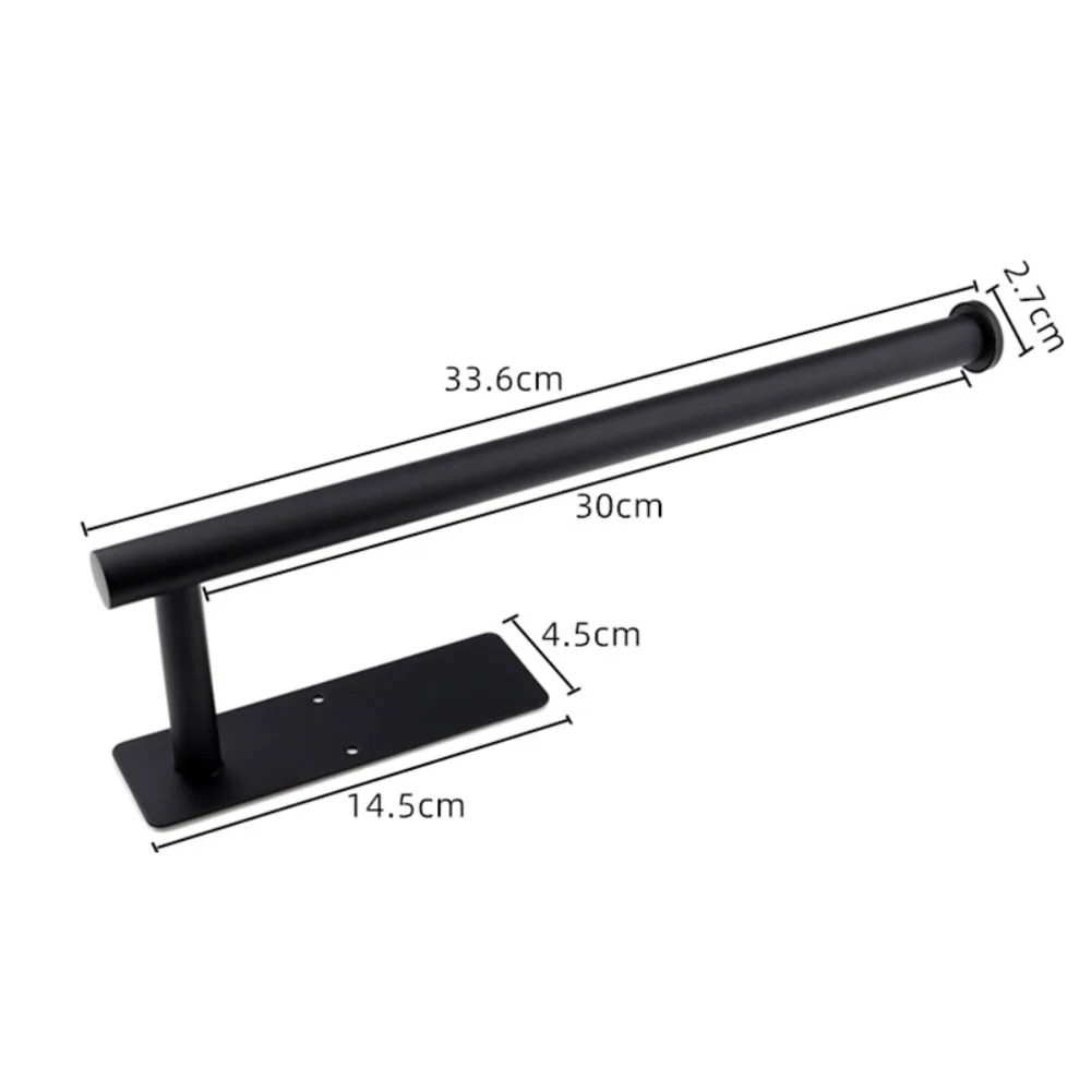 

1pc Stainless Steel Paper Towel Holder Self Adhesive Under Cabinet Toilet Roll Holder with Screws Wall Mount Toilet Paper Stand