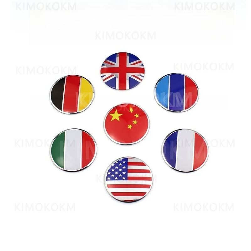 

4Pcs/Set 56mm America Germany France Italy UK US USA Australia Flag Car Wheel Center Hub Cap Cover Sticker Emblem Badge Accessor