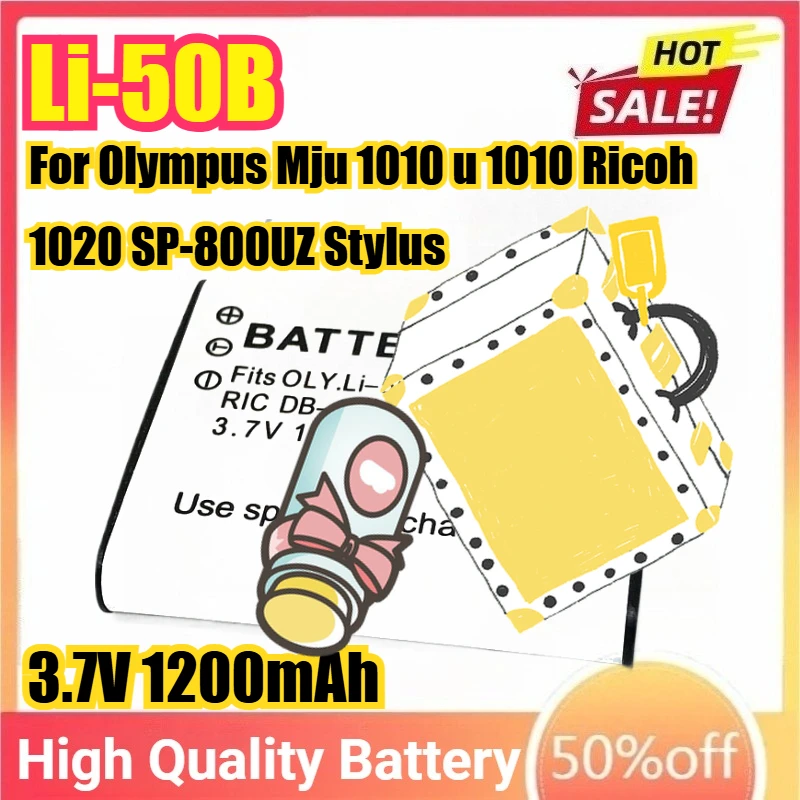 Новый аккумулятор для камеры Li-50B Li 50B для Olympus Mju 1020 SP-800UZ Stylus 1010 u 1010 Ricoh CX3 CX4 Новый аккумулятор для камеры Li-50B Li 50B для Olympus Mju 1020 SP-800UZ Stylus 1010 u 1010 Ricoh CX3 CX4