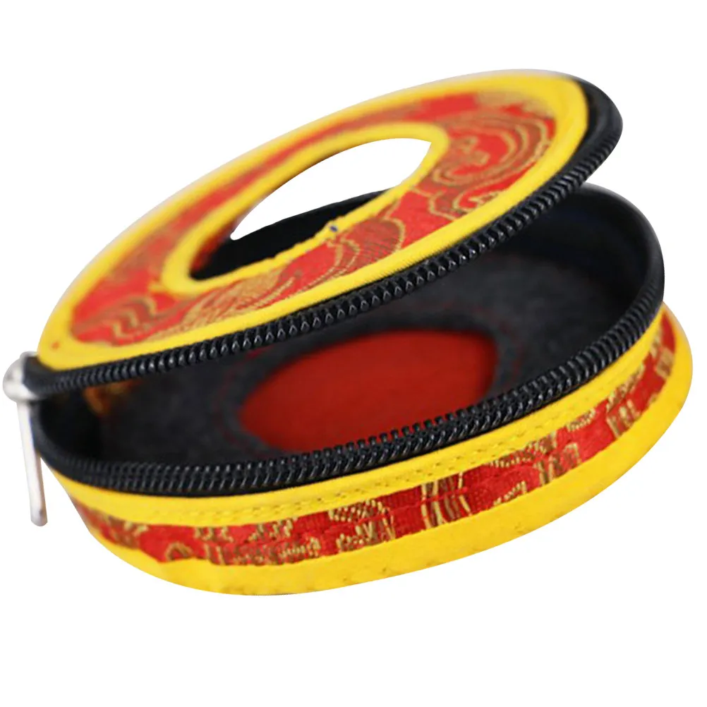 Tibetan Tingsha Bell Case Nepal Inspired Handmade Polyester Storage Pouch for Meditation Bell Cymbals Secure Carry Protection