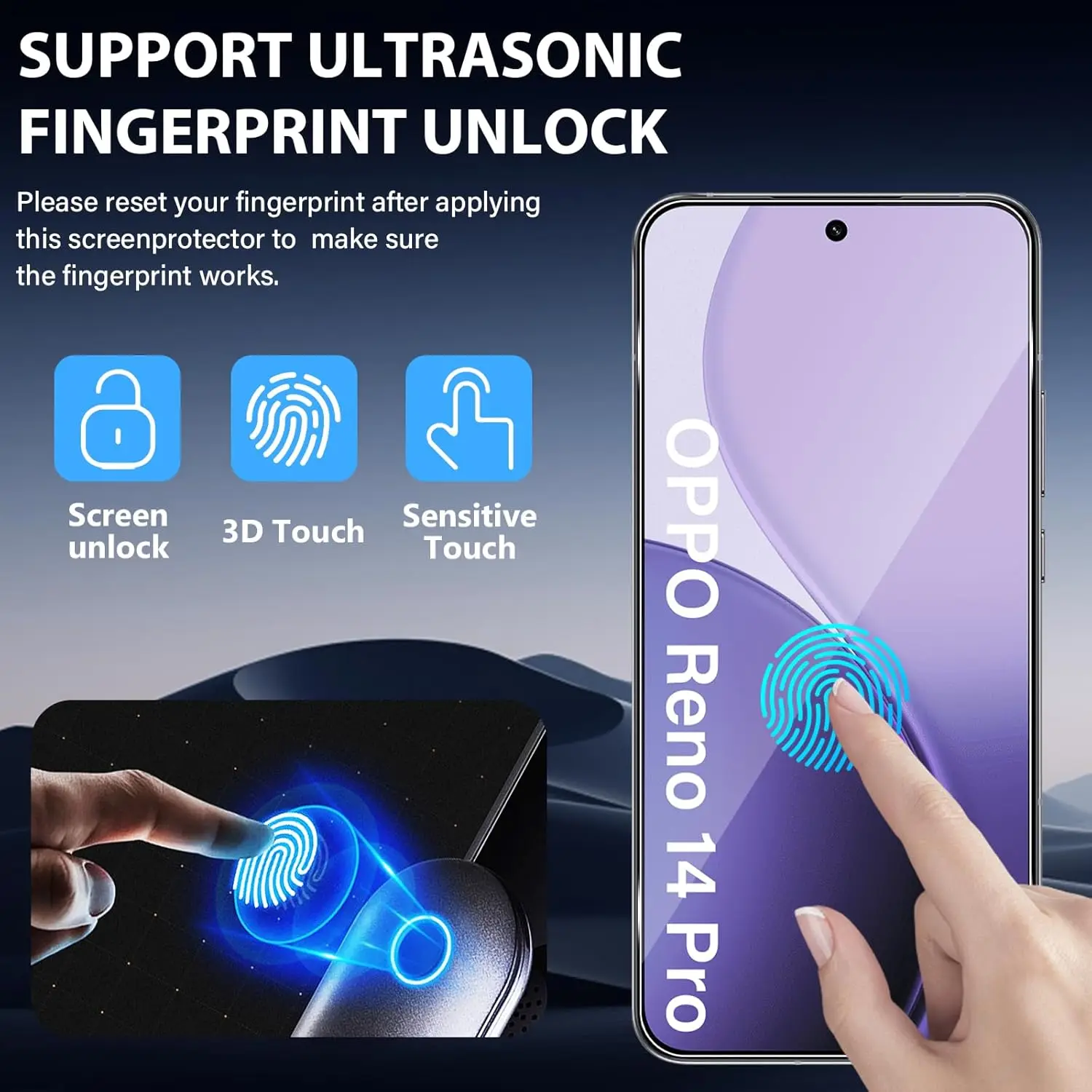 2/4 Pcs 9H Screen Protector For OPPO Reno14 Pro HD Tempered Glass