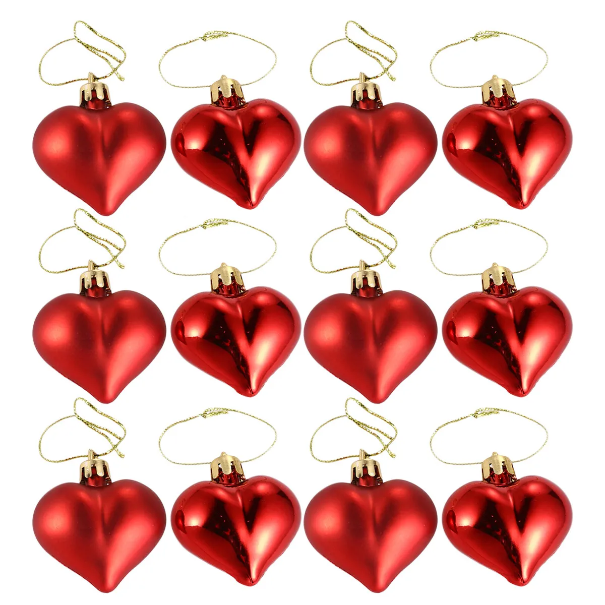 36 Pcs Wedding Decor Red Love Heart Baubles Bridal Shower for Guests Party Adornment - view 2