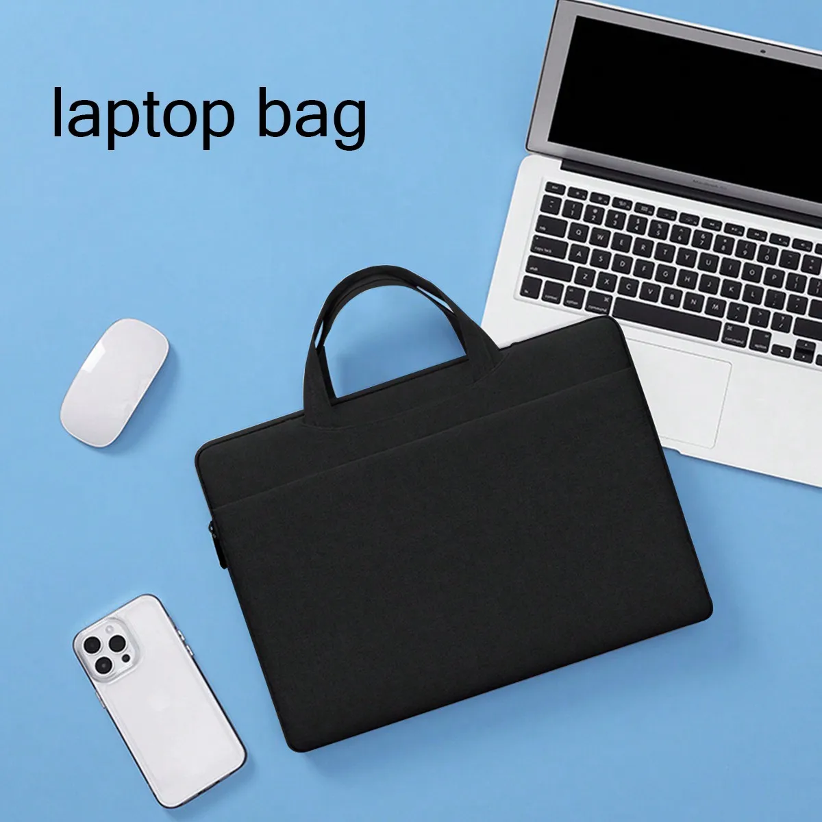 Business Laptop Bag Briefcase Waterproof Simple Portable Multifunctional Computer Sleeve Bag Two-In-One Laptop Bag