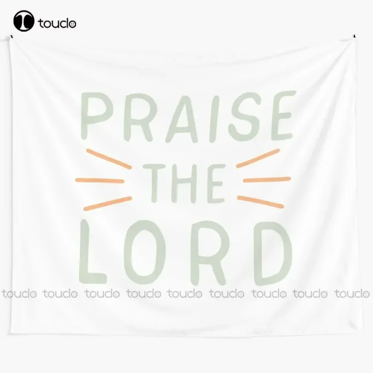 Christian Quote Praise The Lord Christian Quote Tapestry Tapestry Cool Blanket Tapestry Bedroom Bedspread Decoration Funny Wall