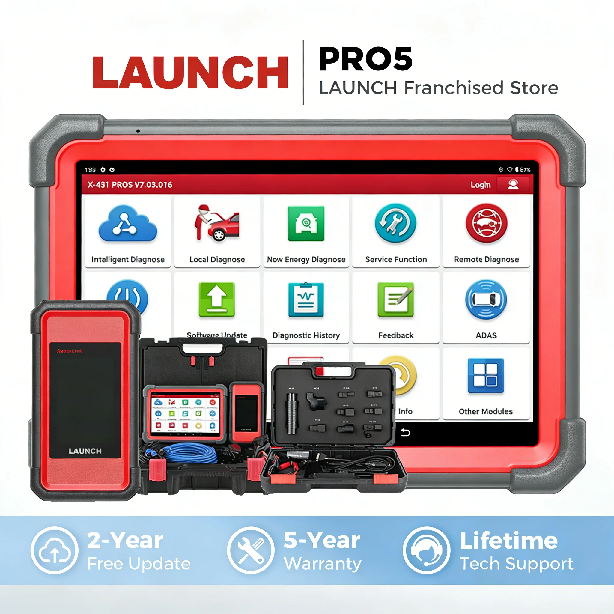 LAUNCH X431 PRO5 Diagnostic Tools ECU Programming Tool with J2534 SmartLink OBD2 Scanner OBDII Launch PRO5