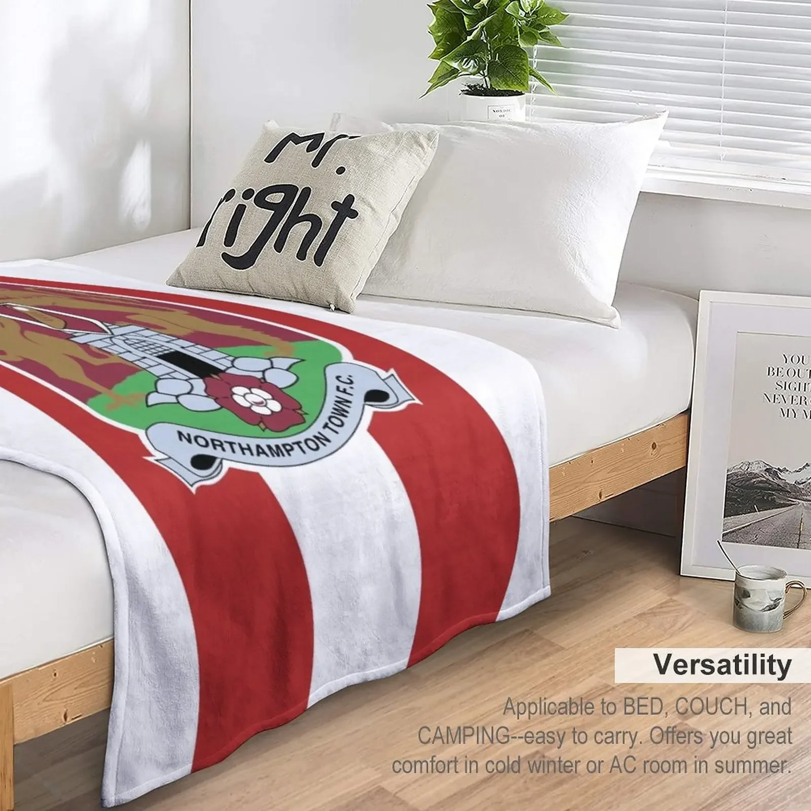 بطانية رمي لأساسيات الغرفة ، بطانية لطيفة ، حافظات FC و iPhone ، مدينة نورثامبتونية ، علامة تجارية لطيفة وفاخرة #5